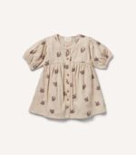 Crinkle Button Dress - Görsel 5